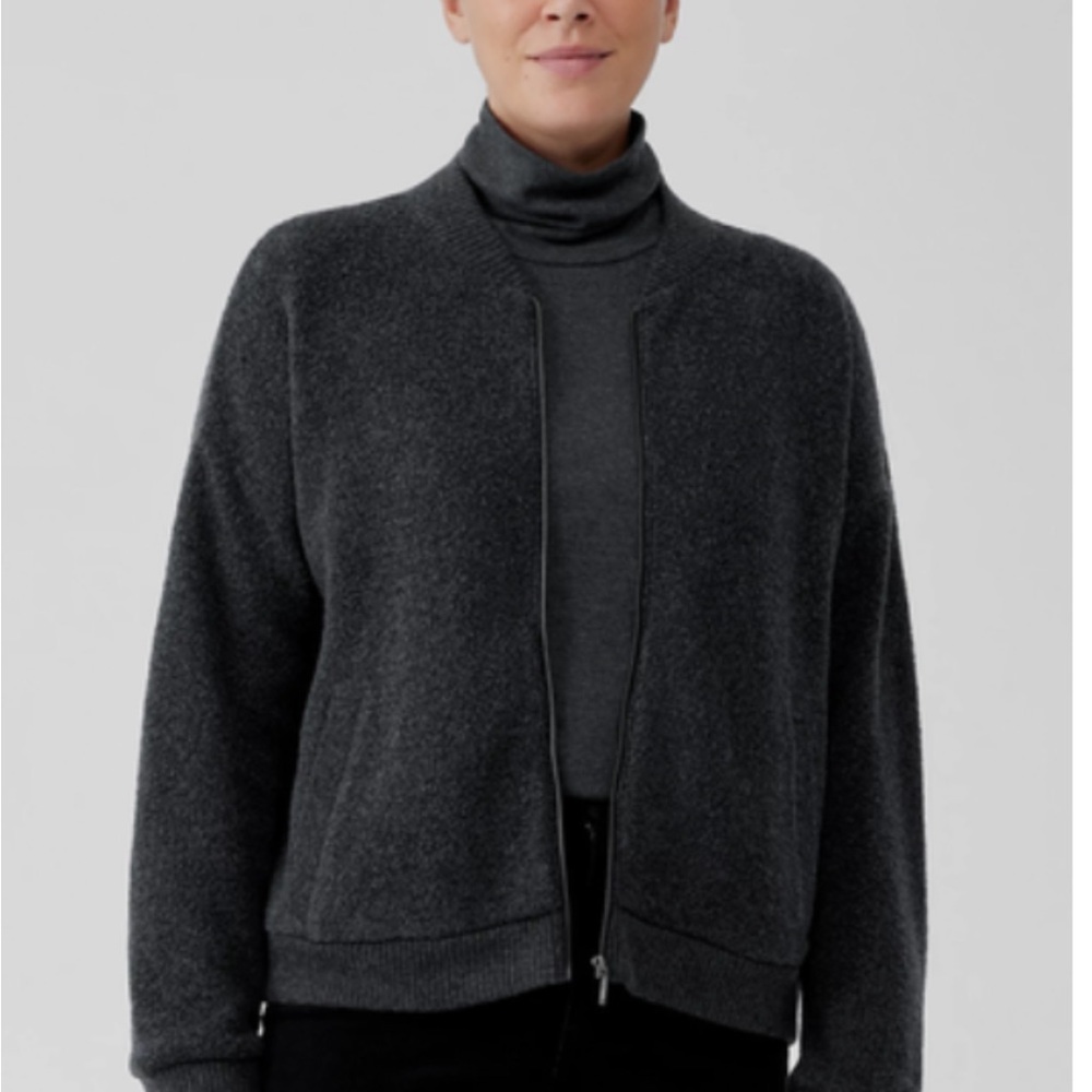 Eileen Fisher Boiled Wool Bomber